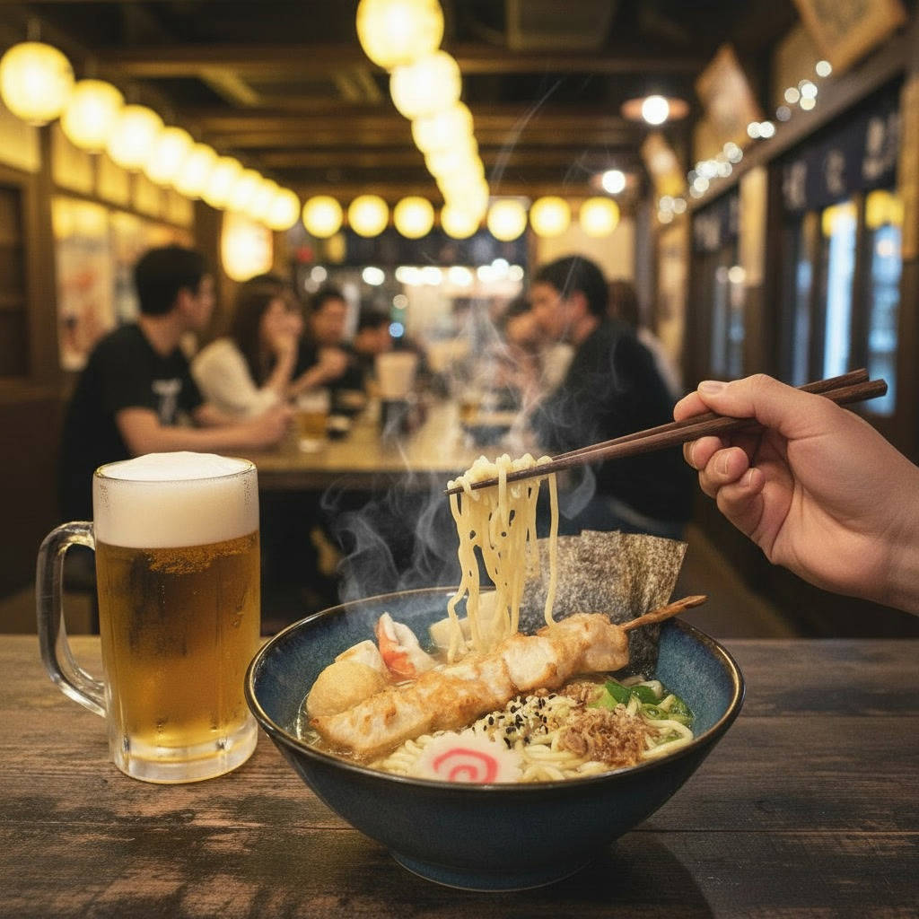 Modern food magazine brochure mockup with bold typography and bright yellow accents