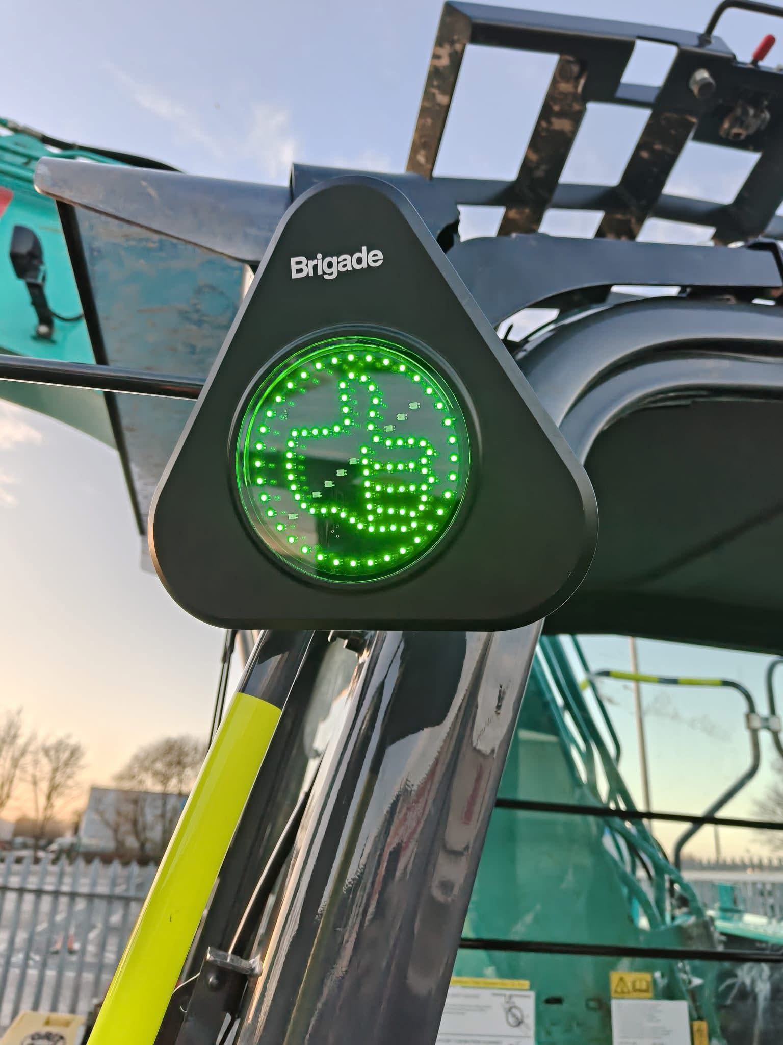Safety equipment installed on machinery