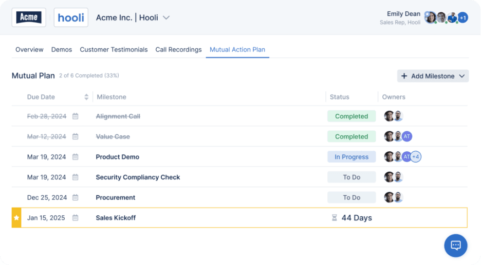 13. SalesHood: Good for Combining Enablement, Coaching, and Deal Rooms