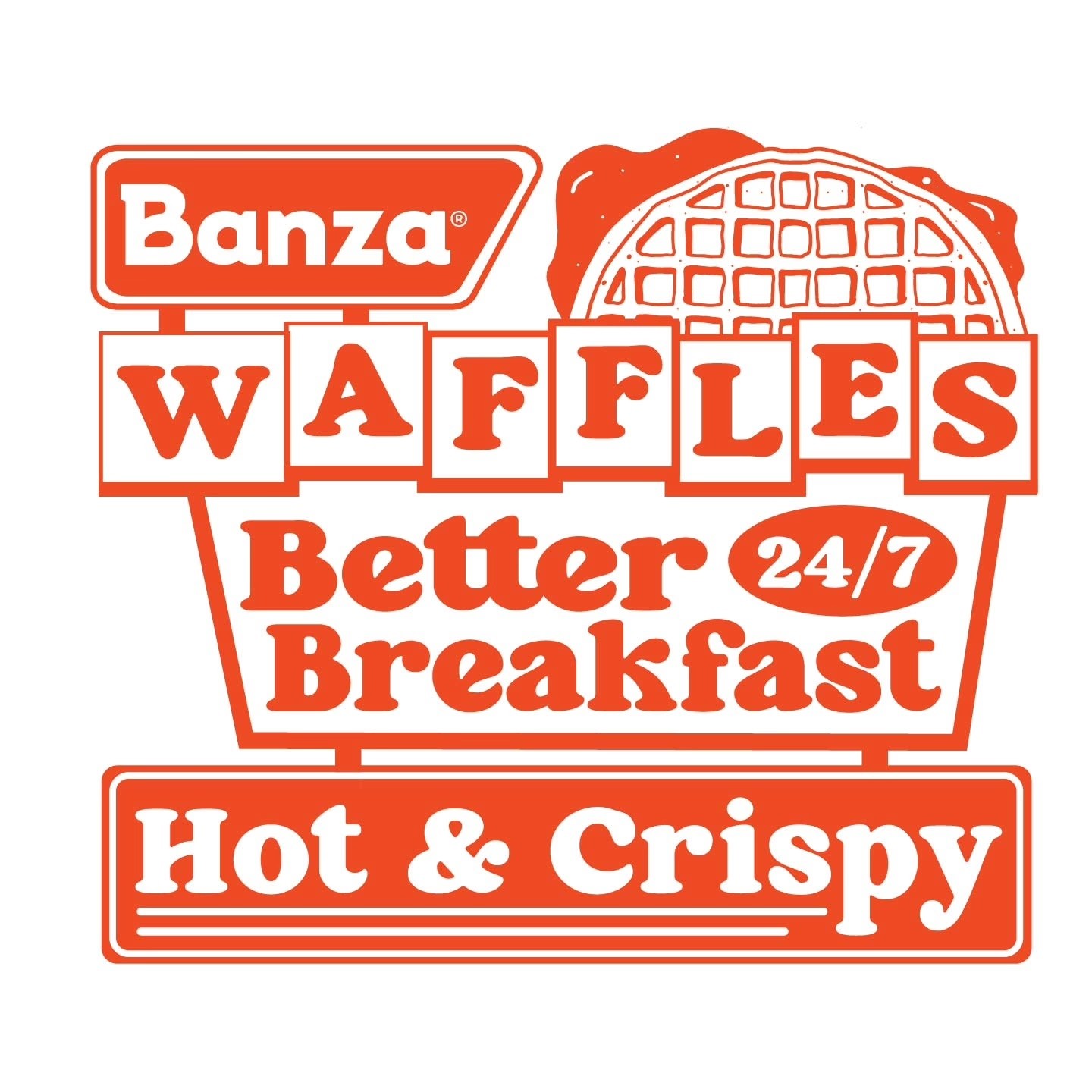 Banza Waffles Swag Design Waffle House Sign