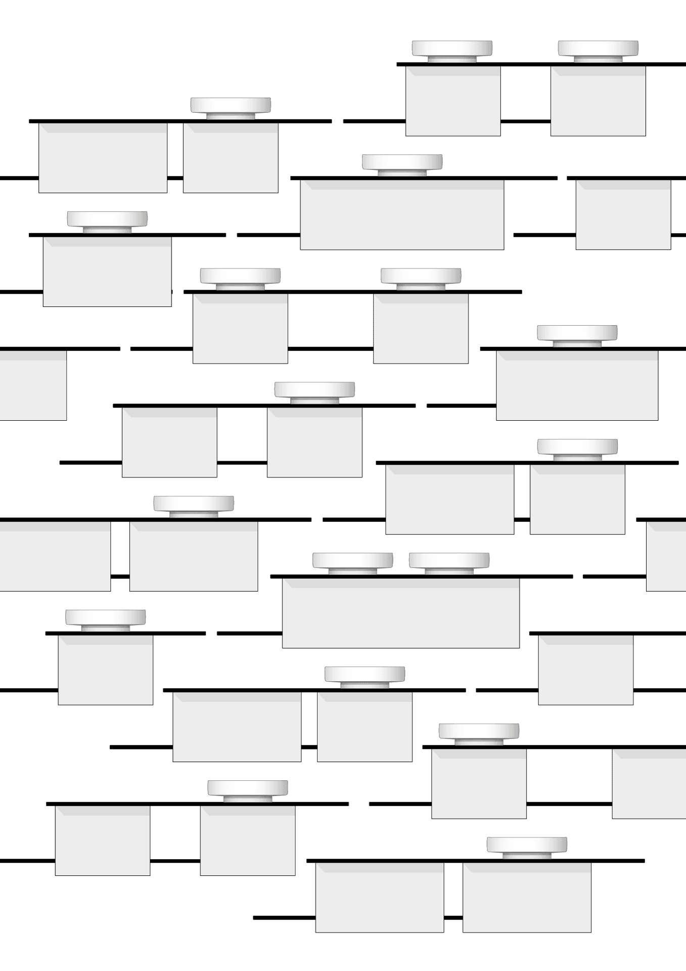 Bloque in rovere bruno e Cenote rosso