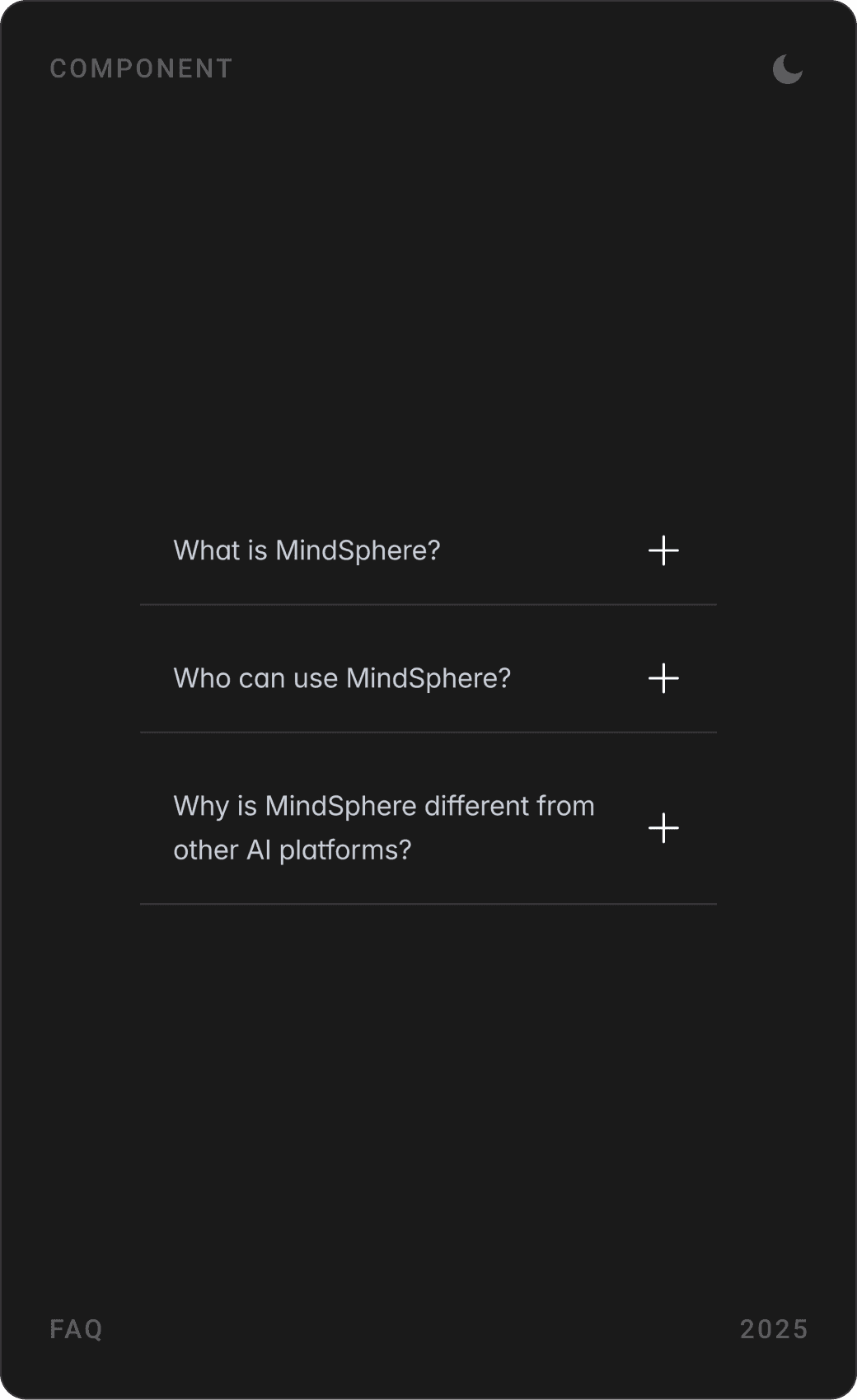 Modern AI FAQ Interaction Component Design