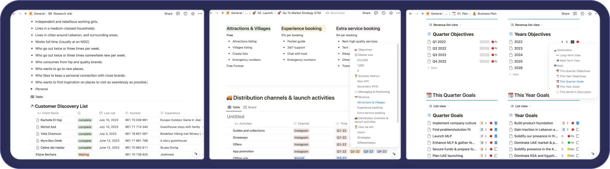 Research & Board reporting documents