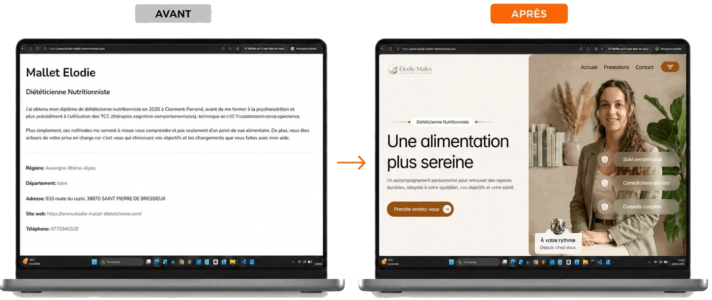 Mockup du site La Cassolette