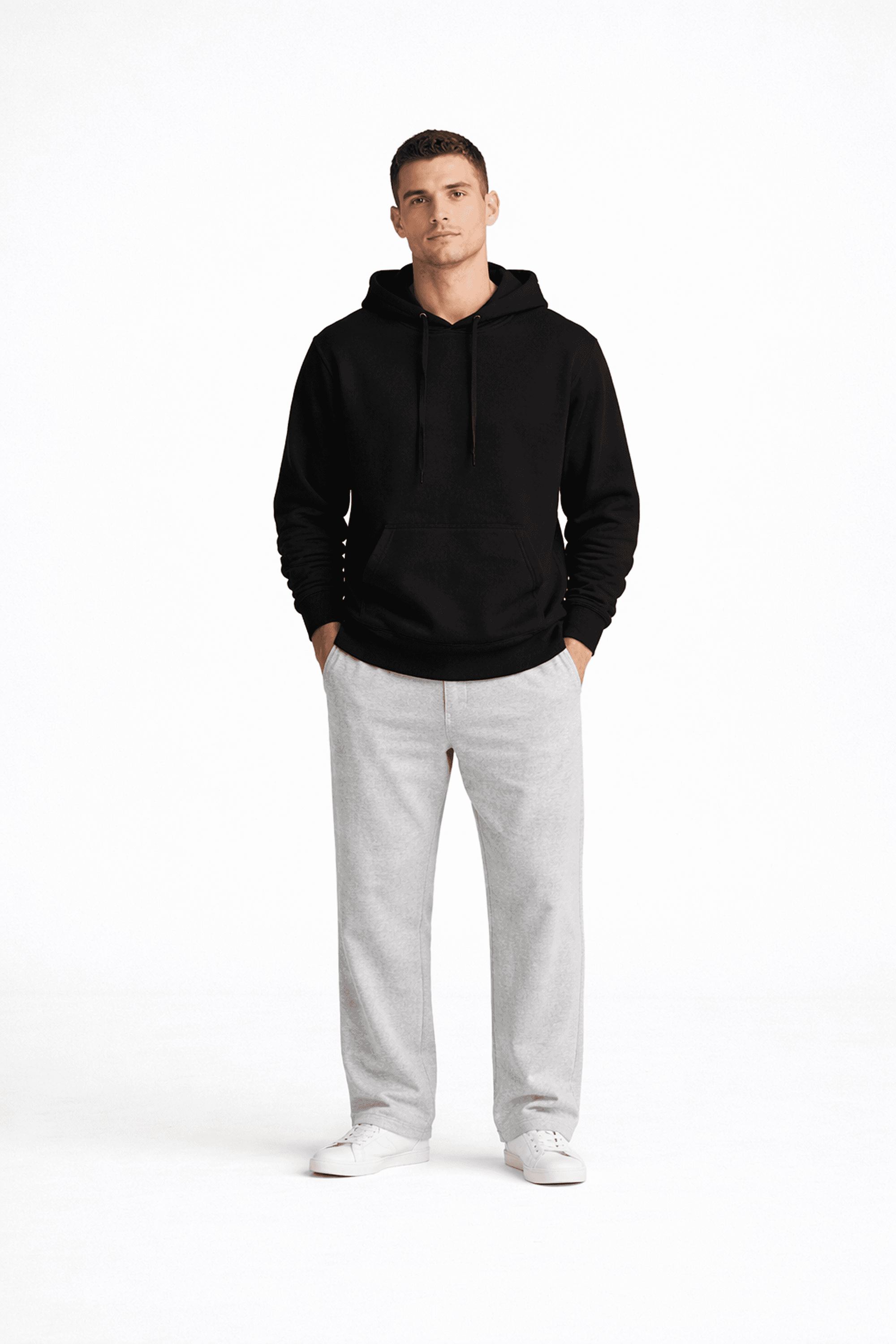 black and white crew neck t-shirt