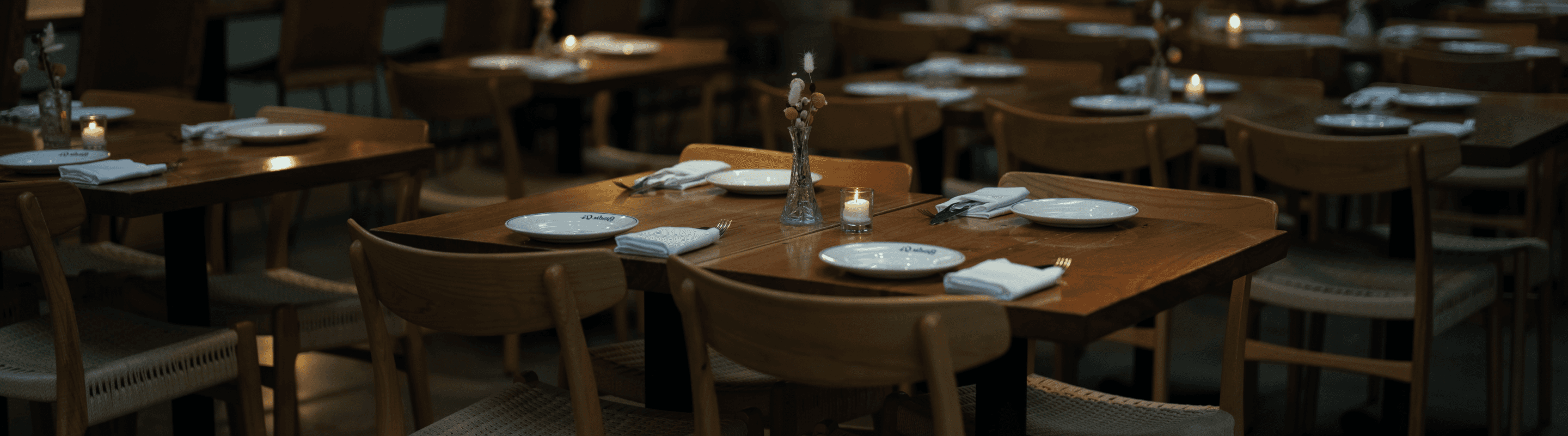 dining table in the restaurant