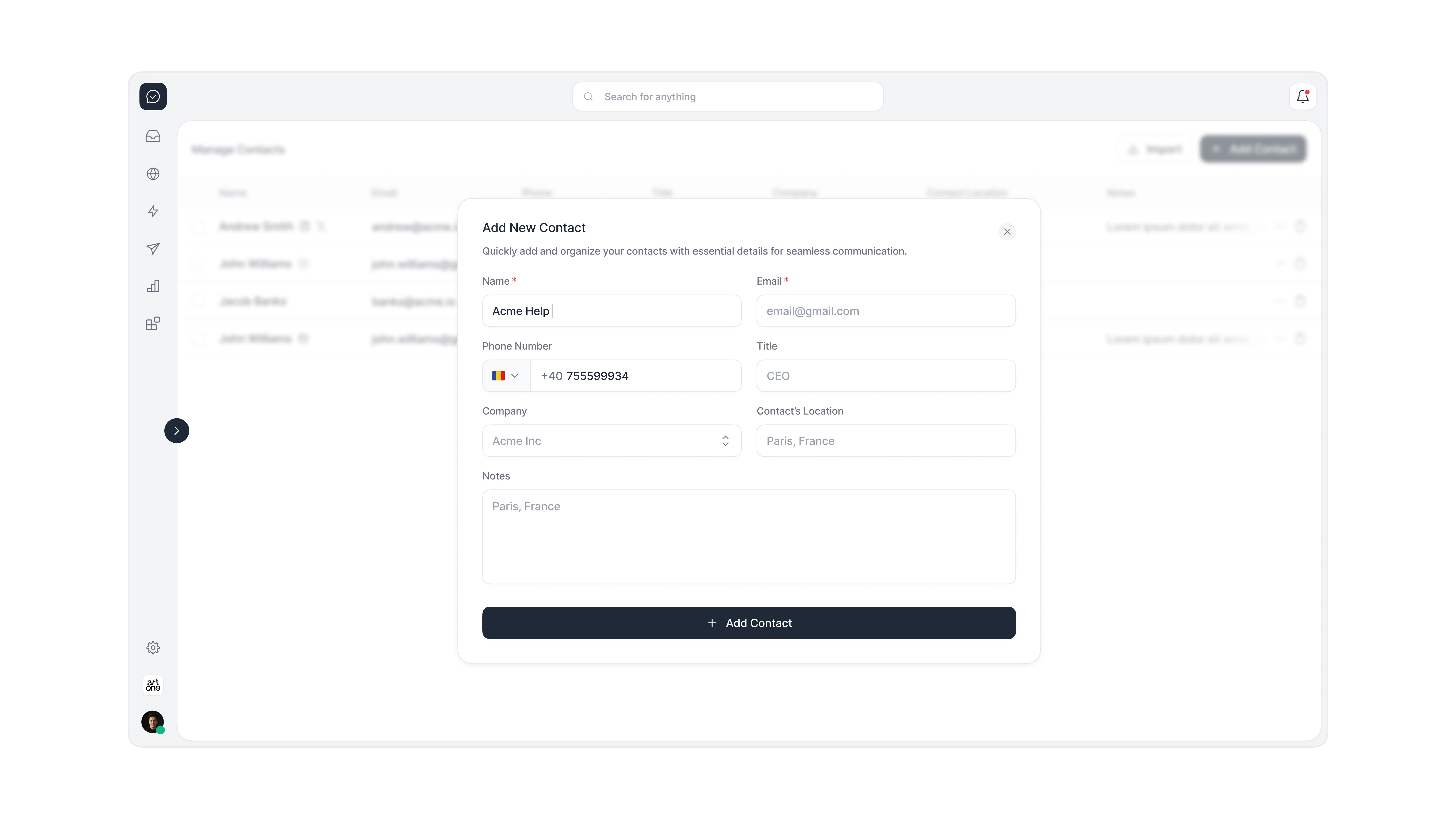 Product Design - Dashboard