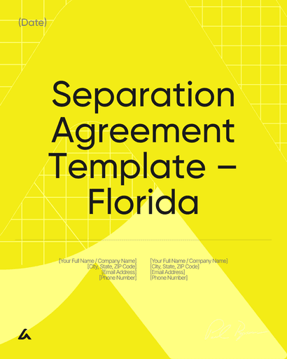 Separation Agreement Template – Florida