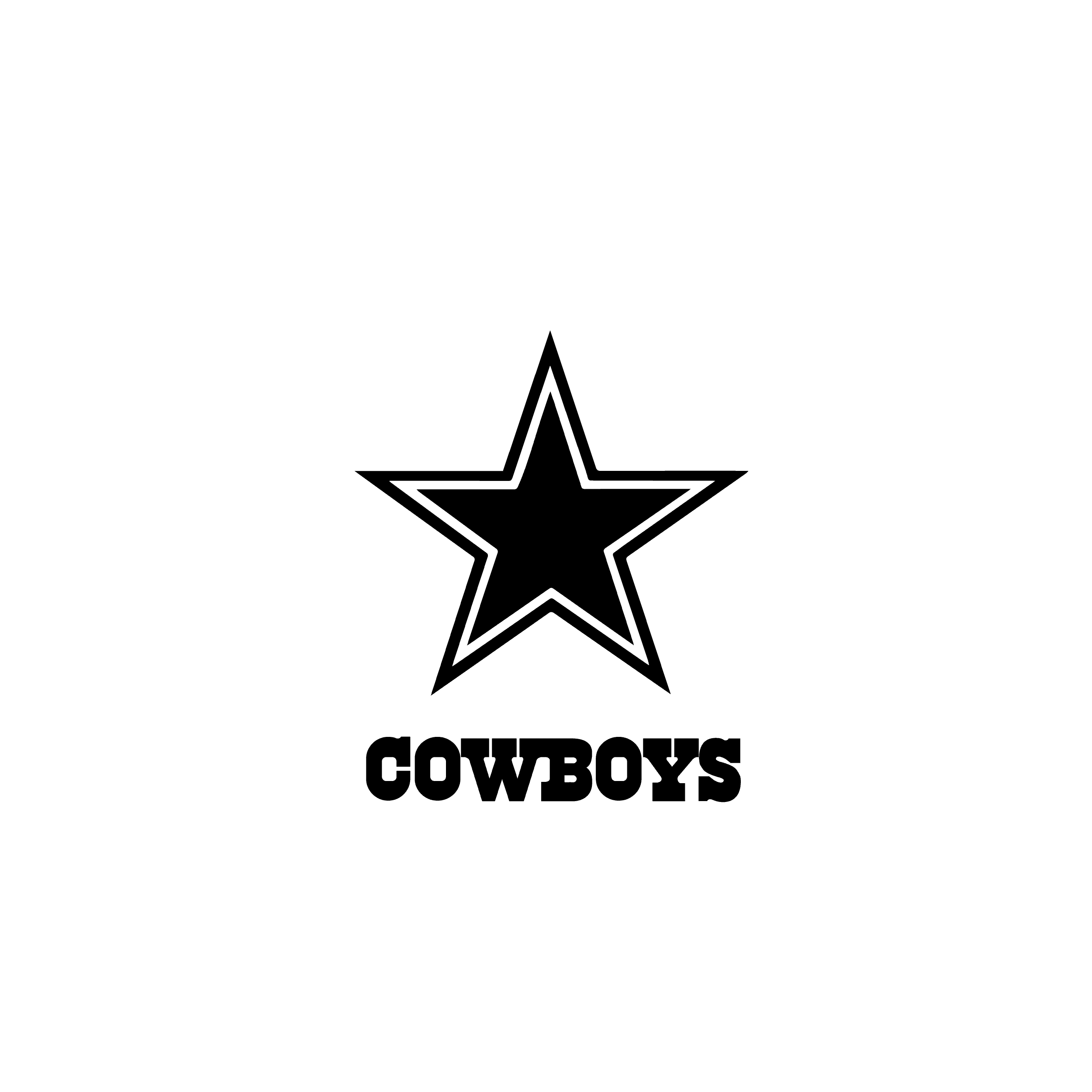 Dallas Cowboys black logo