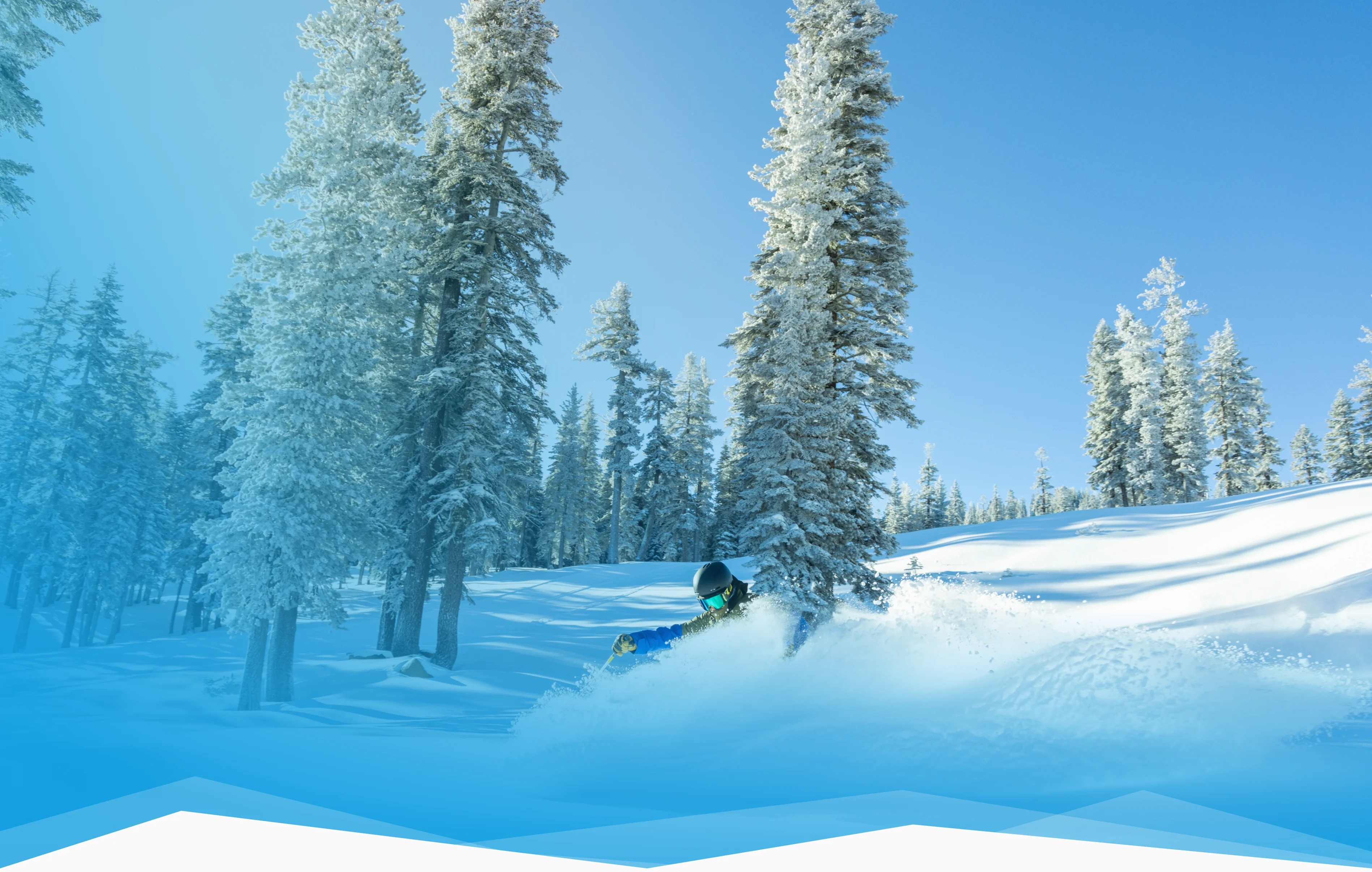 Image Credit: Northstar ski resort - skier shredding powder