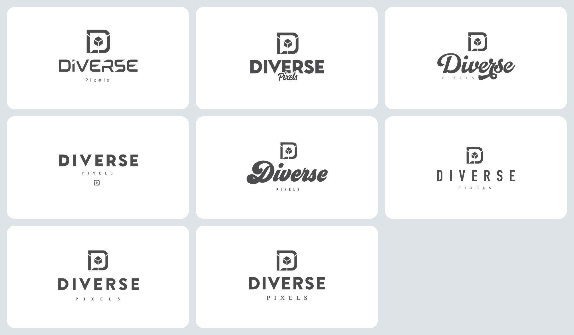 Diverse Pixels logo ideas