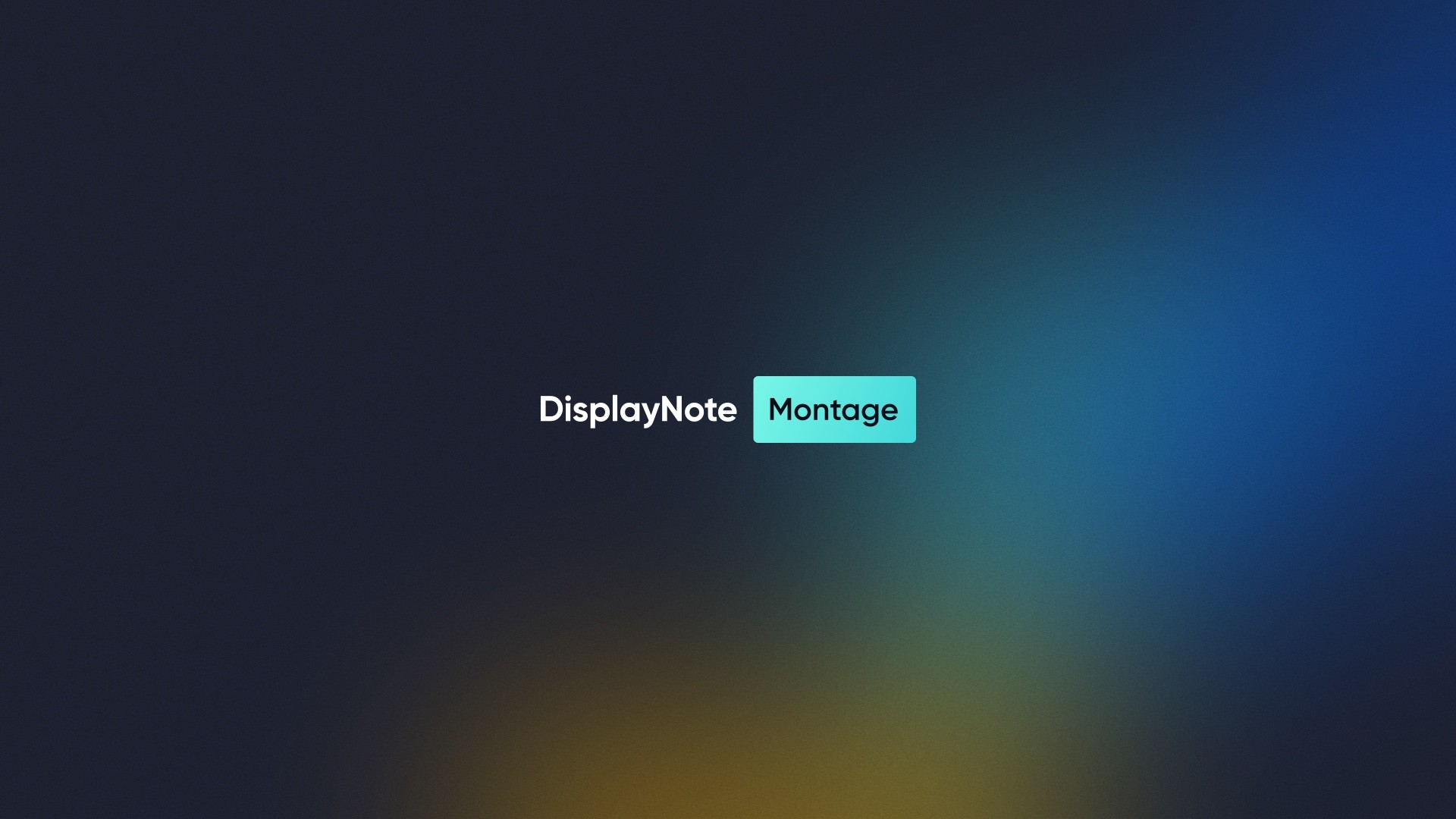 The DisplayNote Montage splash screen that appears before the app opens