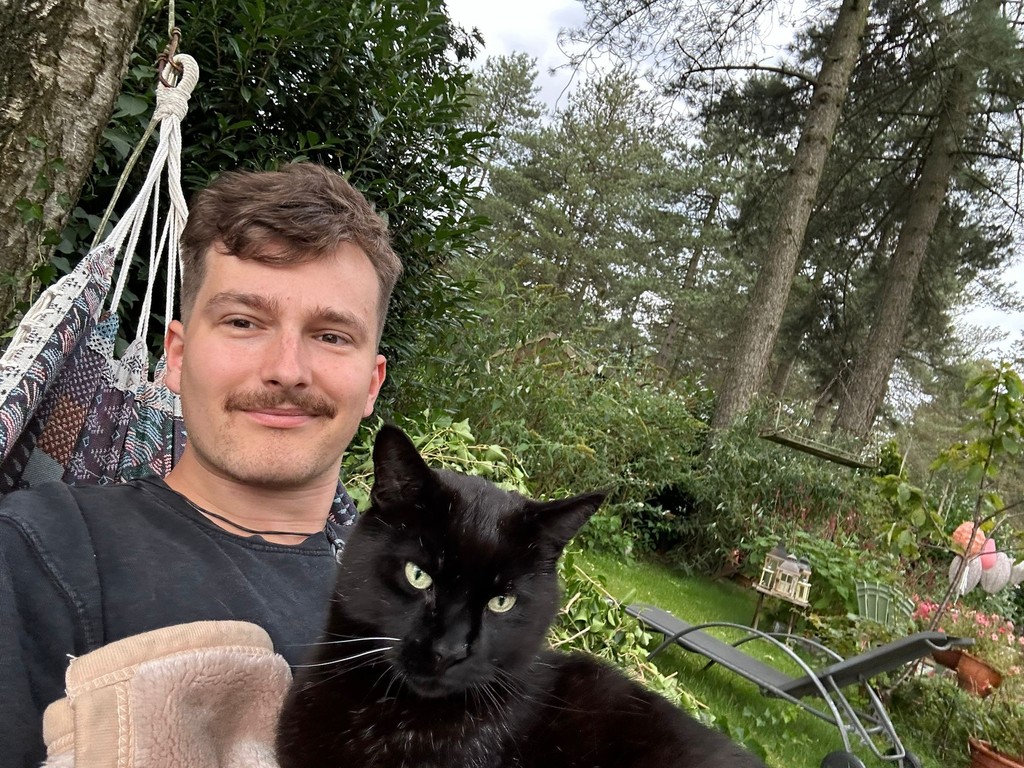 A picture of me and my cat Moses