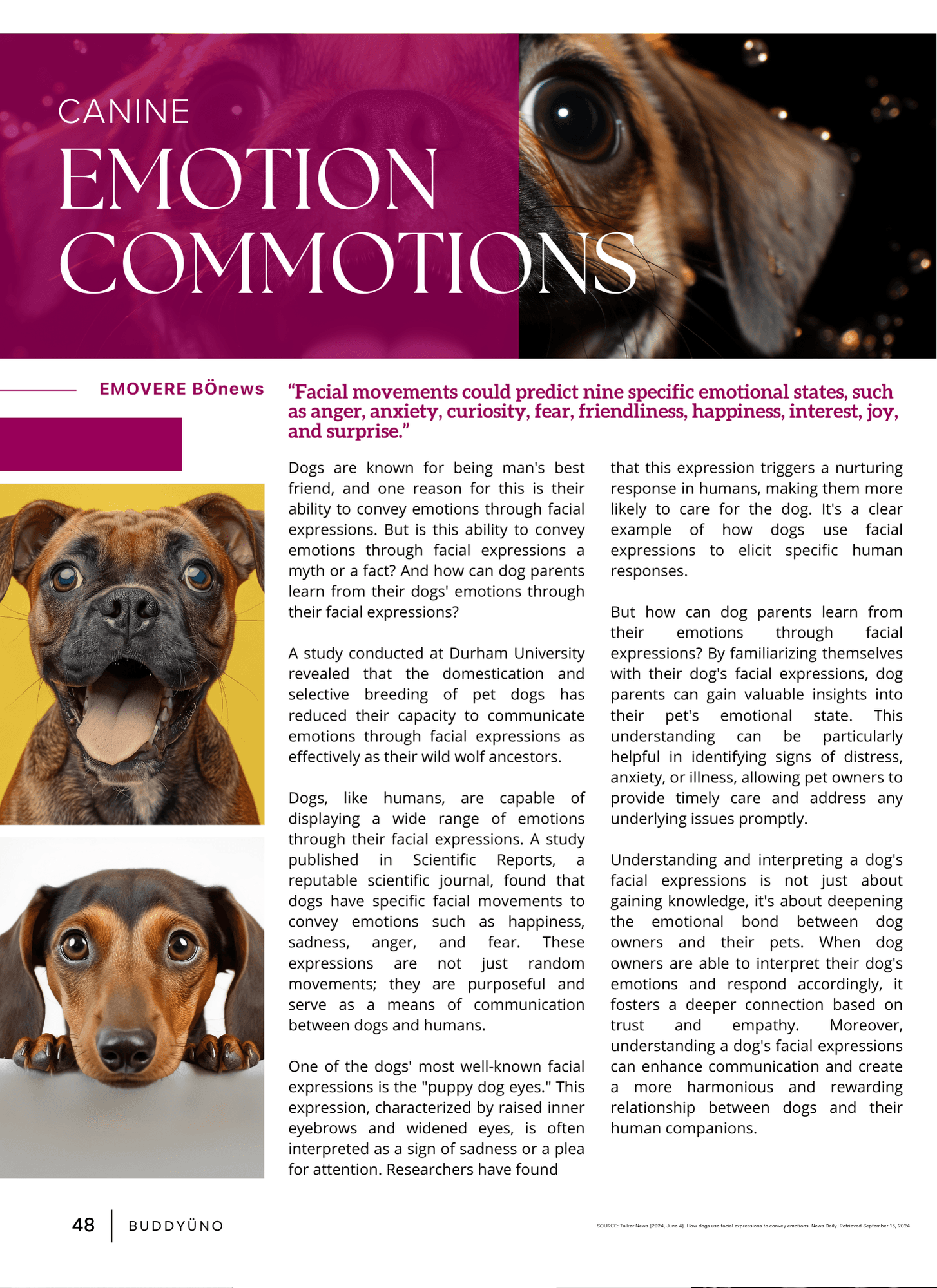 buddyuno, dog magazine, page 54