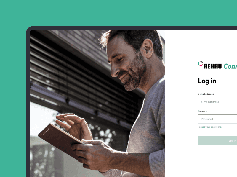 Rehau Connect - Login window