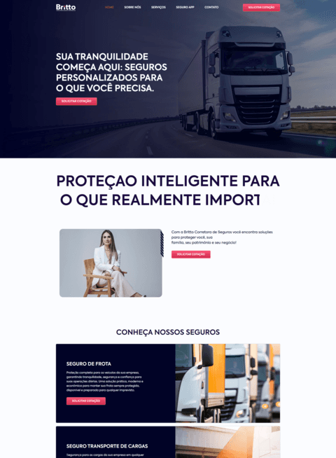 Site Britto Seguros