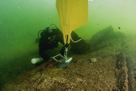 Diver with Blumags magnet