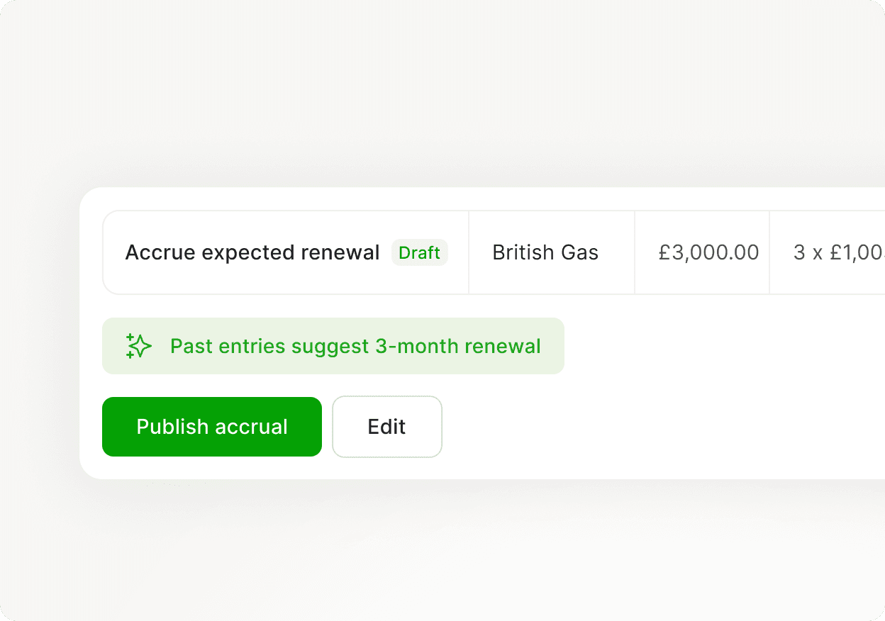 Auto-identify accruals, pre-payments and more
