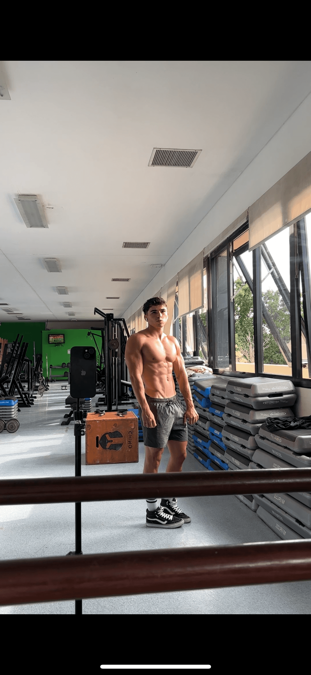 Athlete winning a race