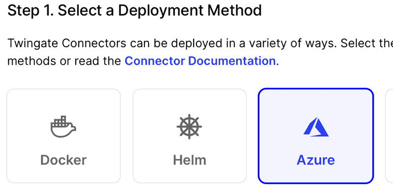 connector setup deployment method