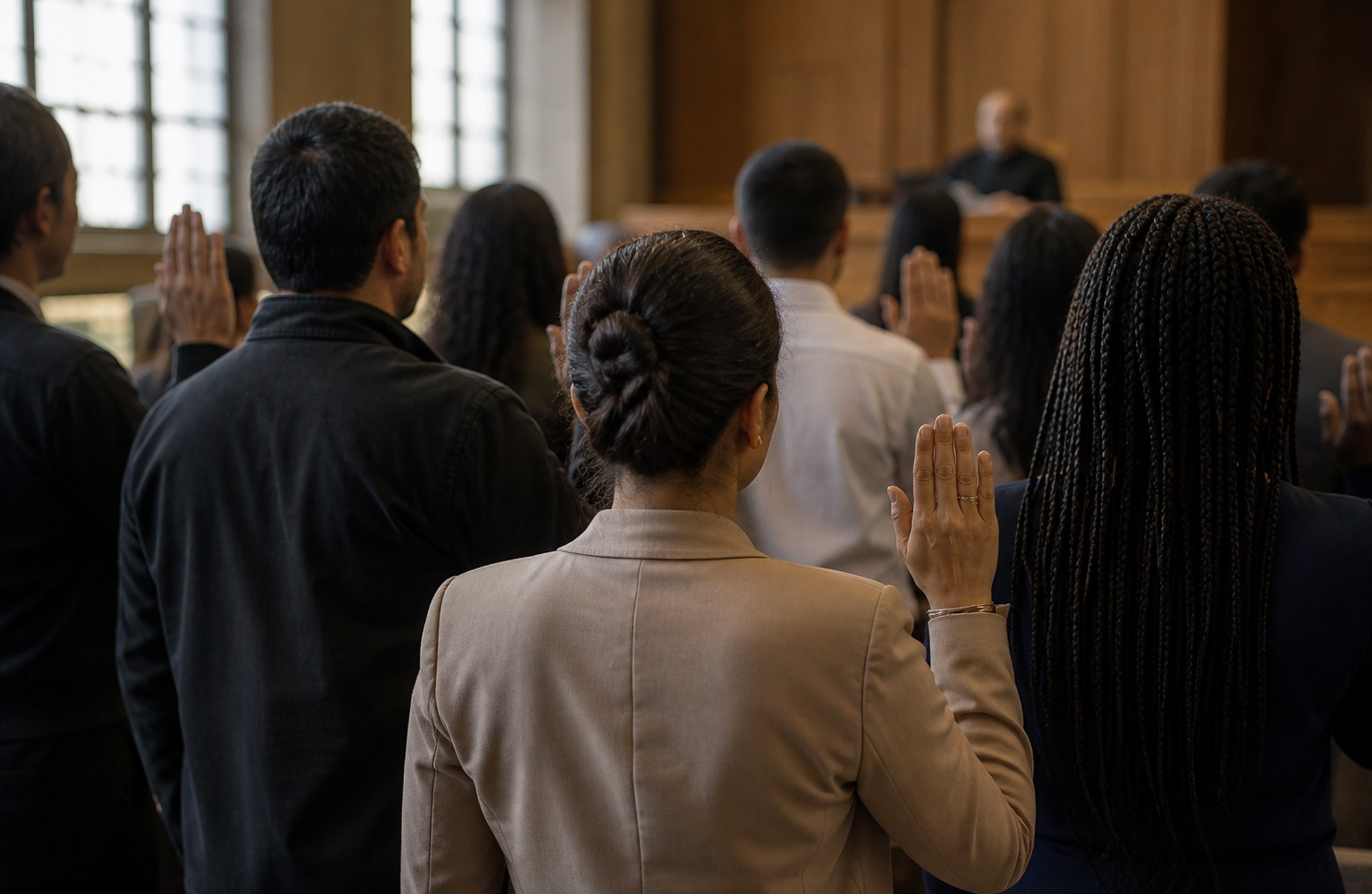 People Taking oath
