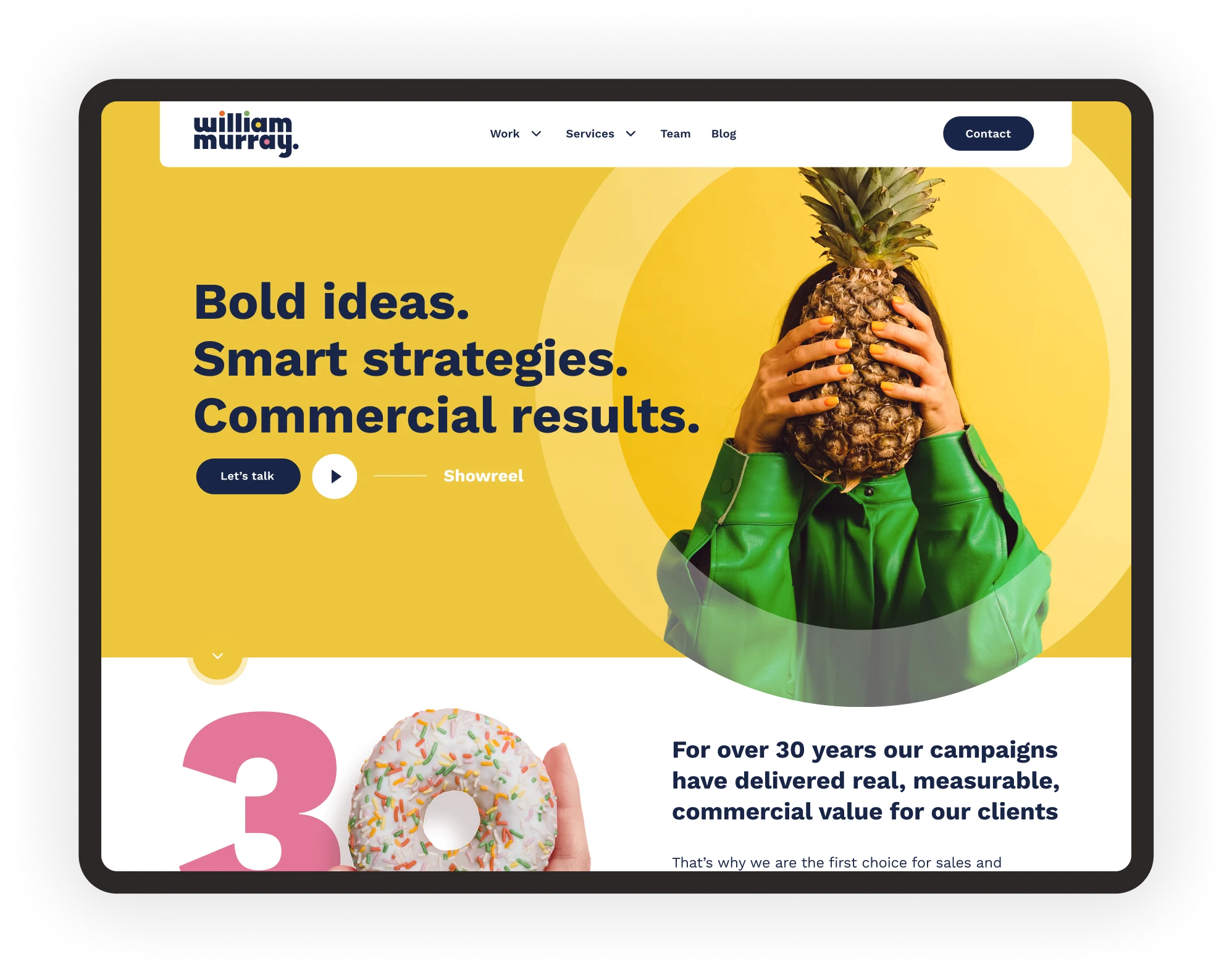 William Murray web design tablet 2