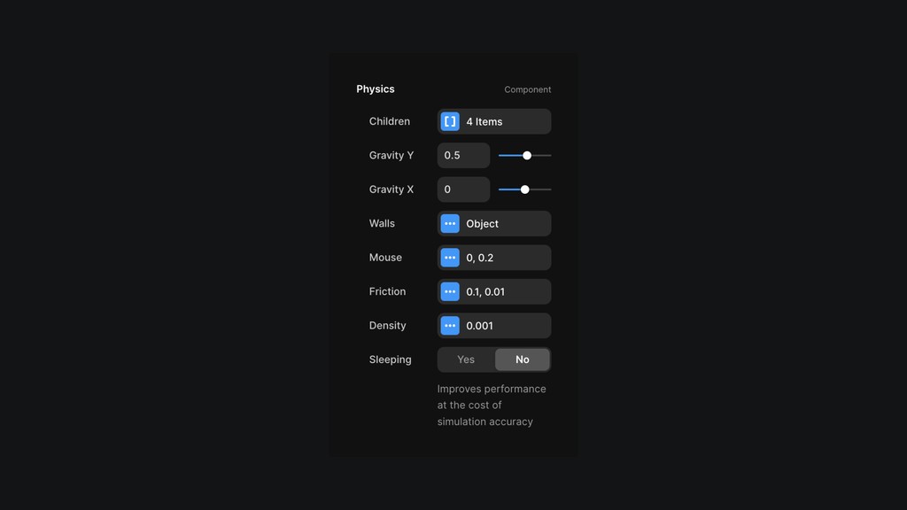 Physics Component — Framer Resource