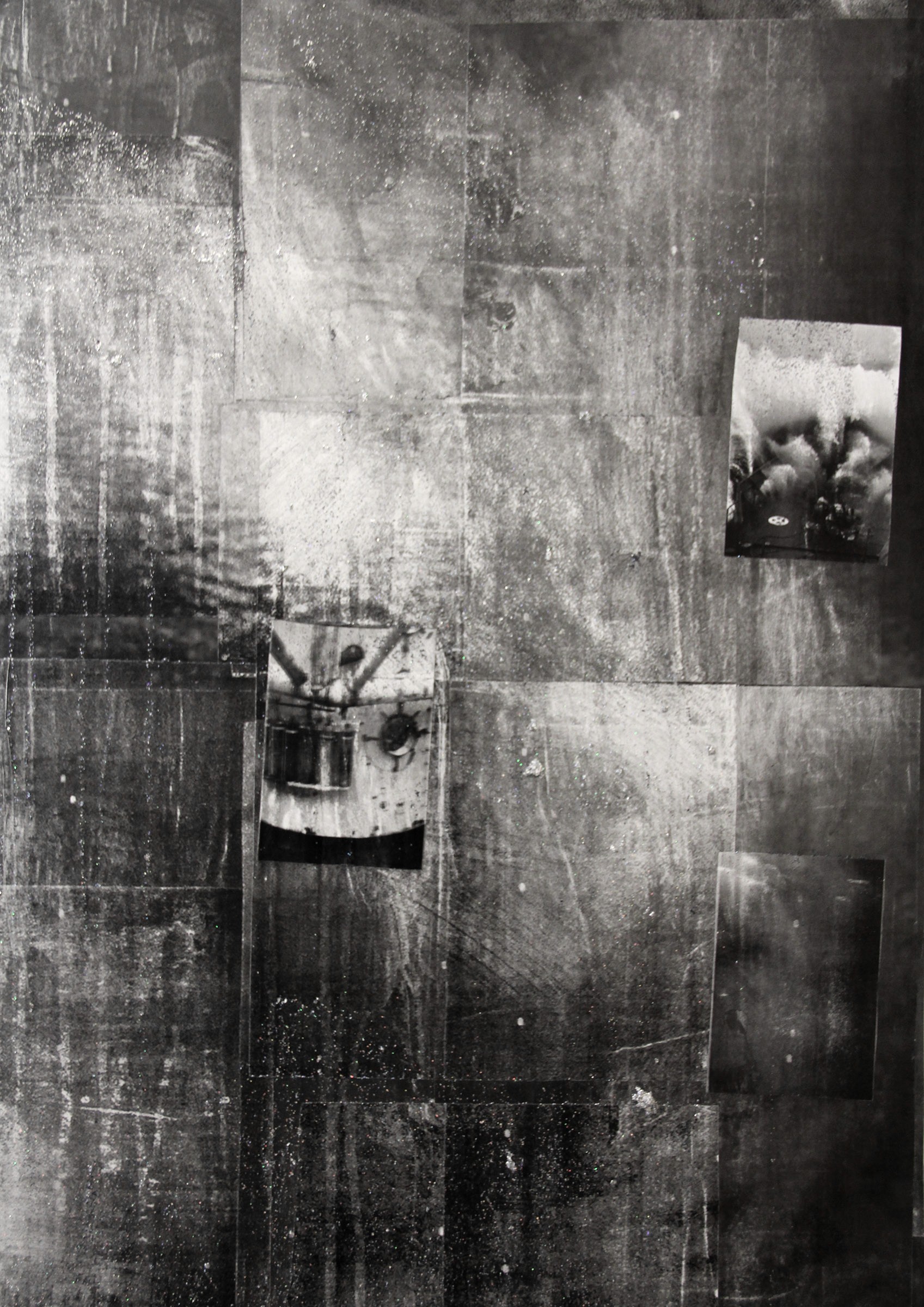 Nicholas Cheveldave artwork collage on canvas