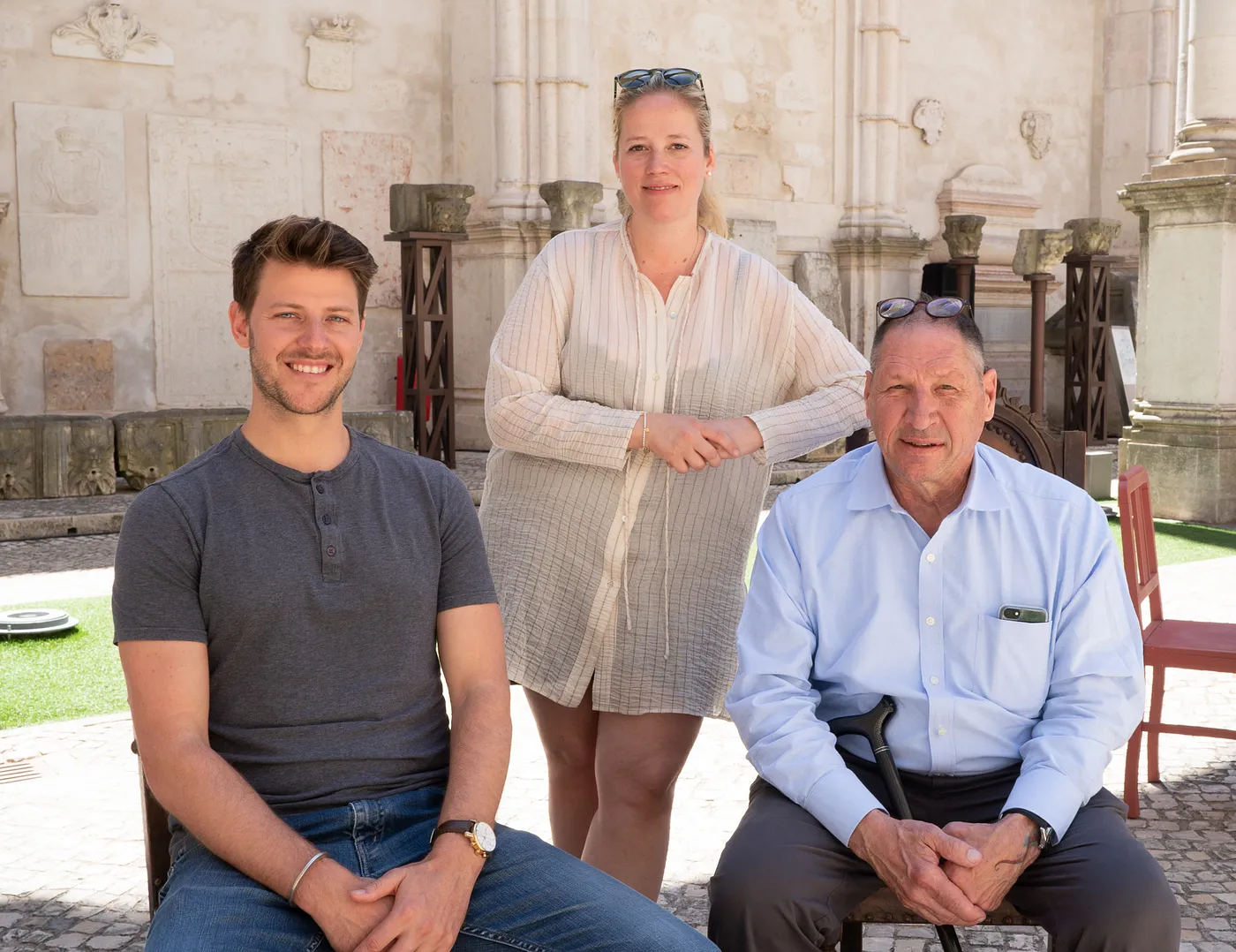 Kyle Nold, Founder of Cape Fish South Africa (left), Chef Kamilla Seidler of Chefs’ Manifesto (middle), and Brian Perkins, CEO of the Global Seafood Alliance (right), convened before dinner to discuss the importance of including artisanal fishers in sustainability initiatives and certification programs. Cape Fish, Envisible and the Global Seafood Alliance have advanced this effort through a sponsorship certification program, which Brian and Kyle highlighted during the Yellowfin Tuna course later that evening. Photo by Claudia Sandell-Gándara.