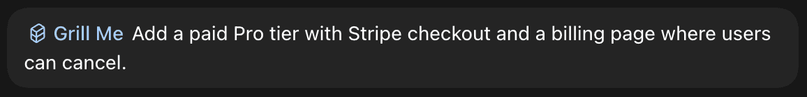 grill-me tutorial prompt