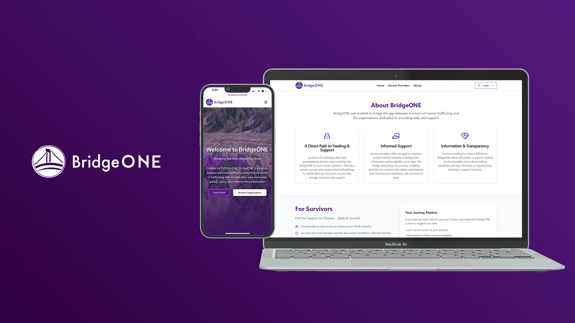 Arts of Healing website project cover image, showcasing two screenshots from the new website.