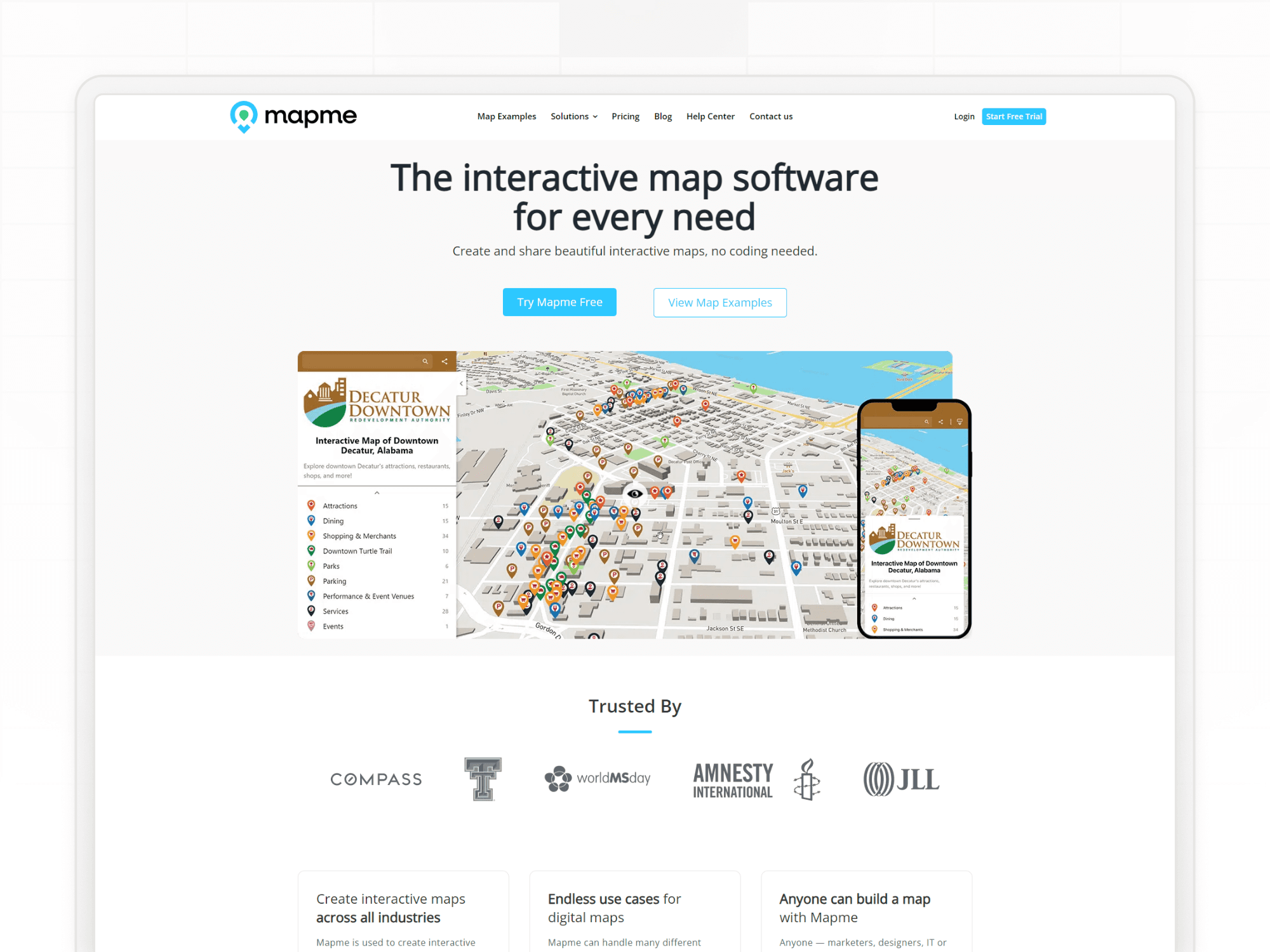 interactive map software mapme