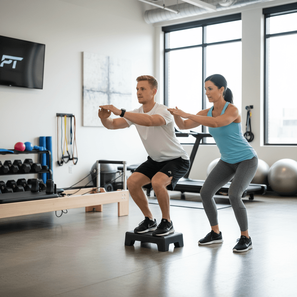 Patient receiving manual therapy treatment at a sports physical therapy clinic in Dallas