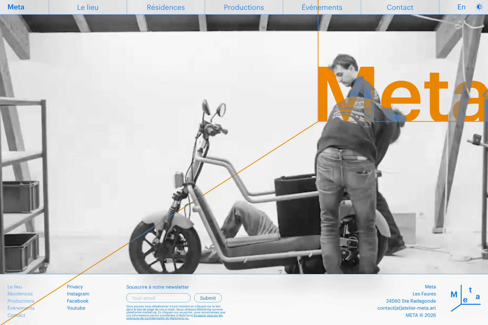 Screenshot of META website
