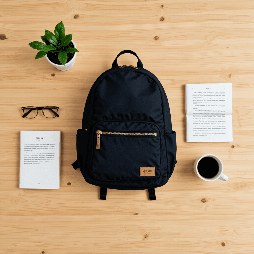 product photography of backpack