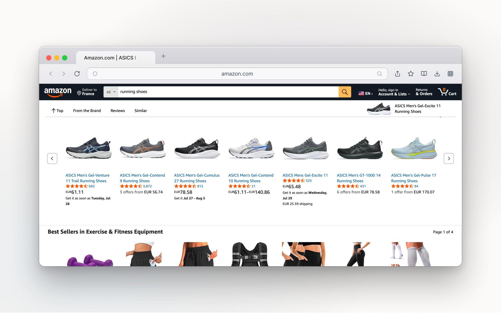Recommandations de produits traditionnelles sur Amazon.com