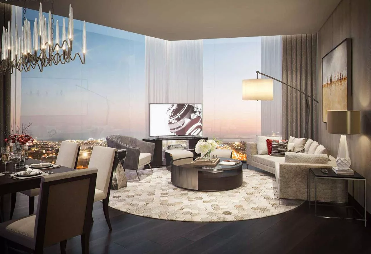 Exquisite bedroom design in Tower C. Our real estate team offers exclusive access to top-floor units.