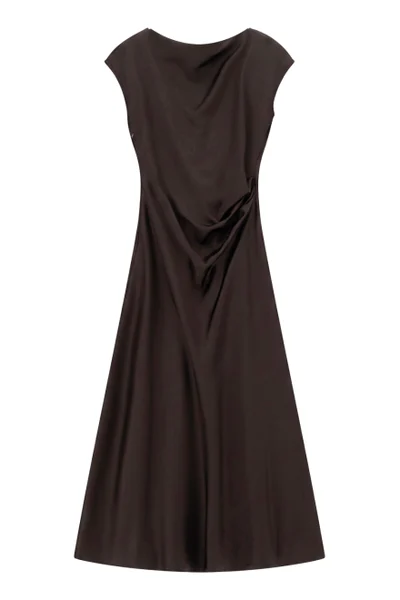 Abito midi drappeggiato
