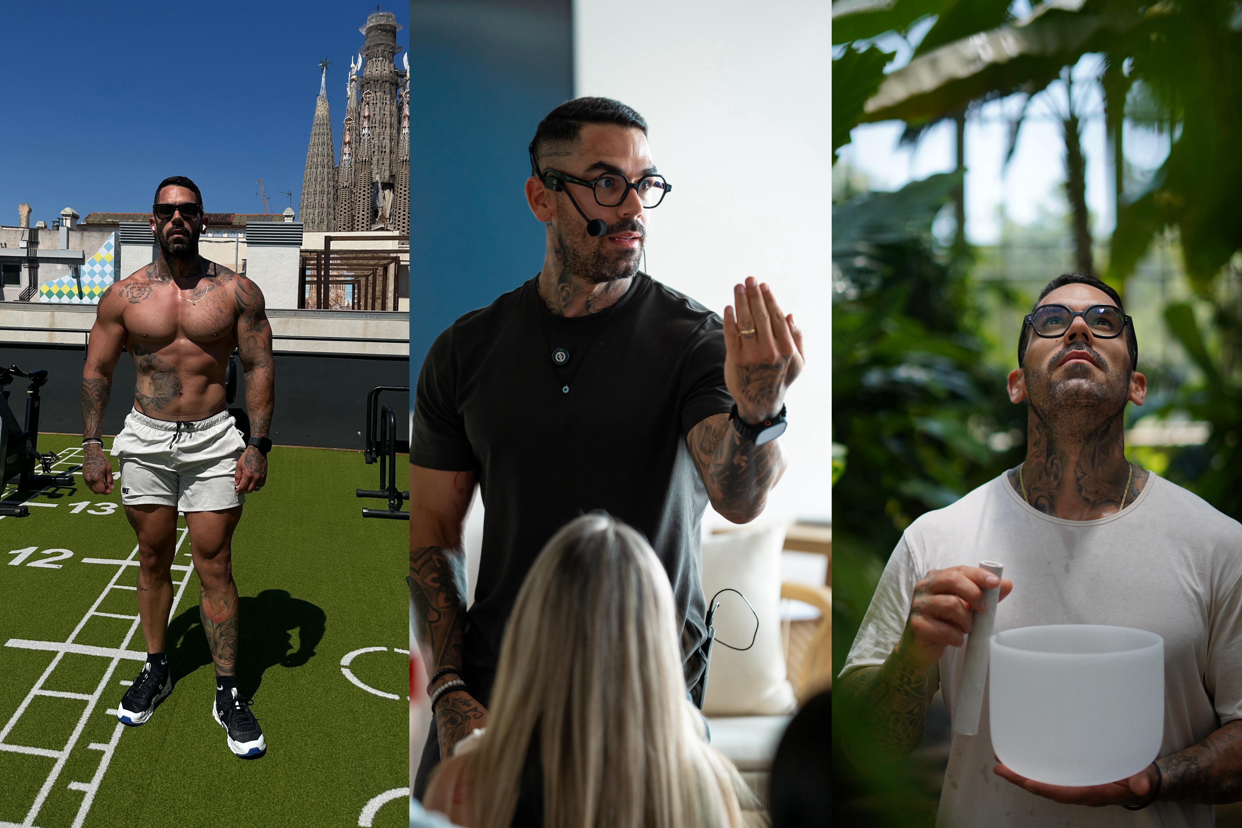 Coach explaining stuff to an athlete