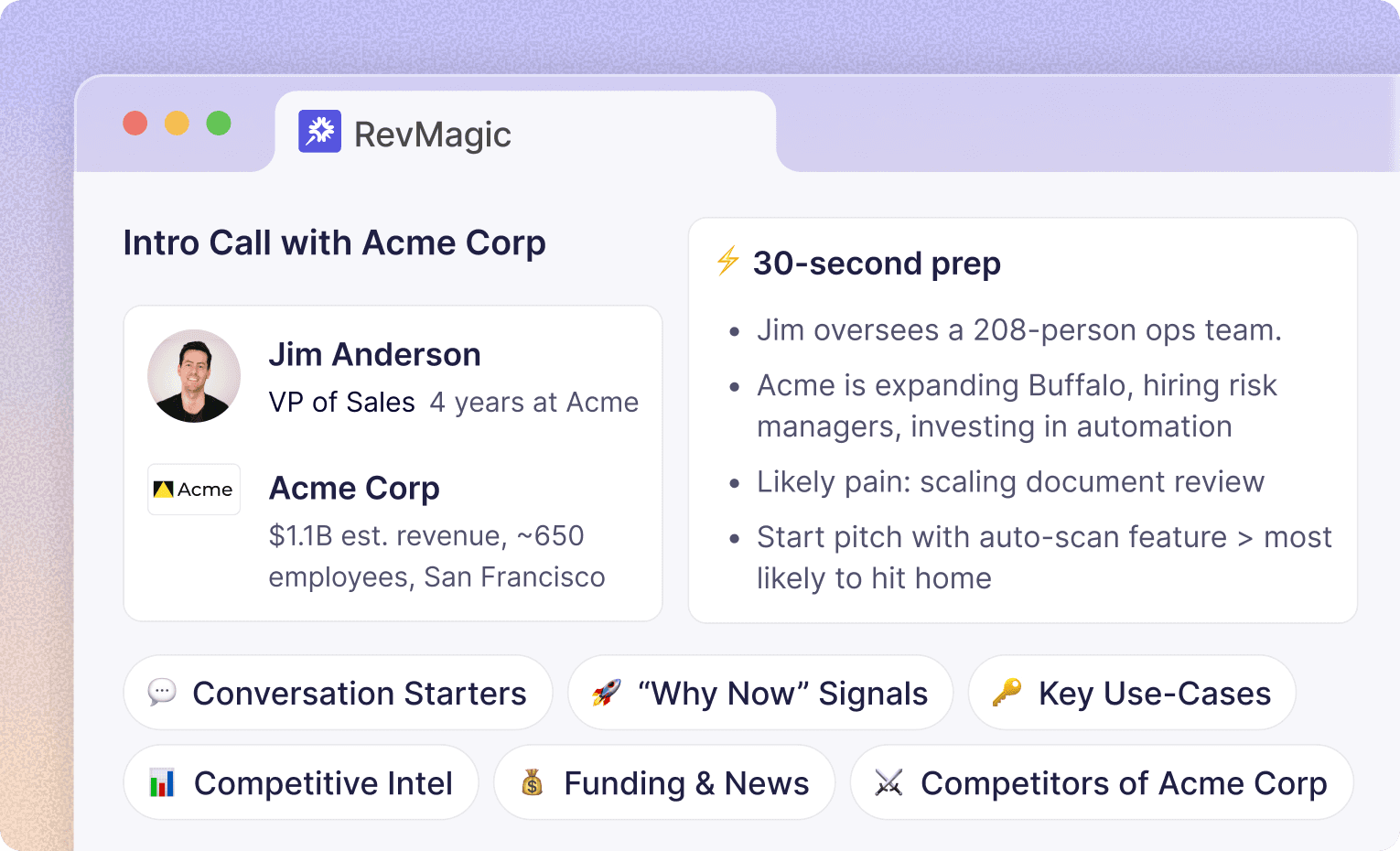 RevMagic brief snapshot