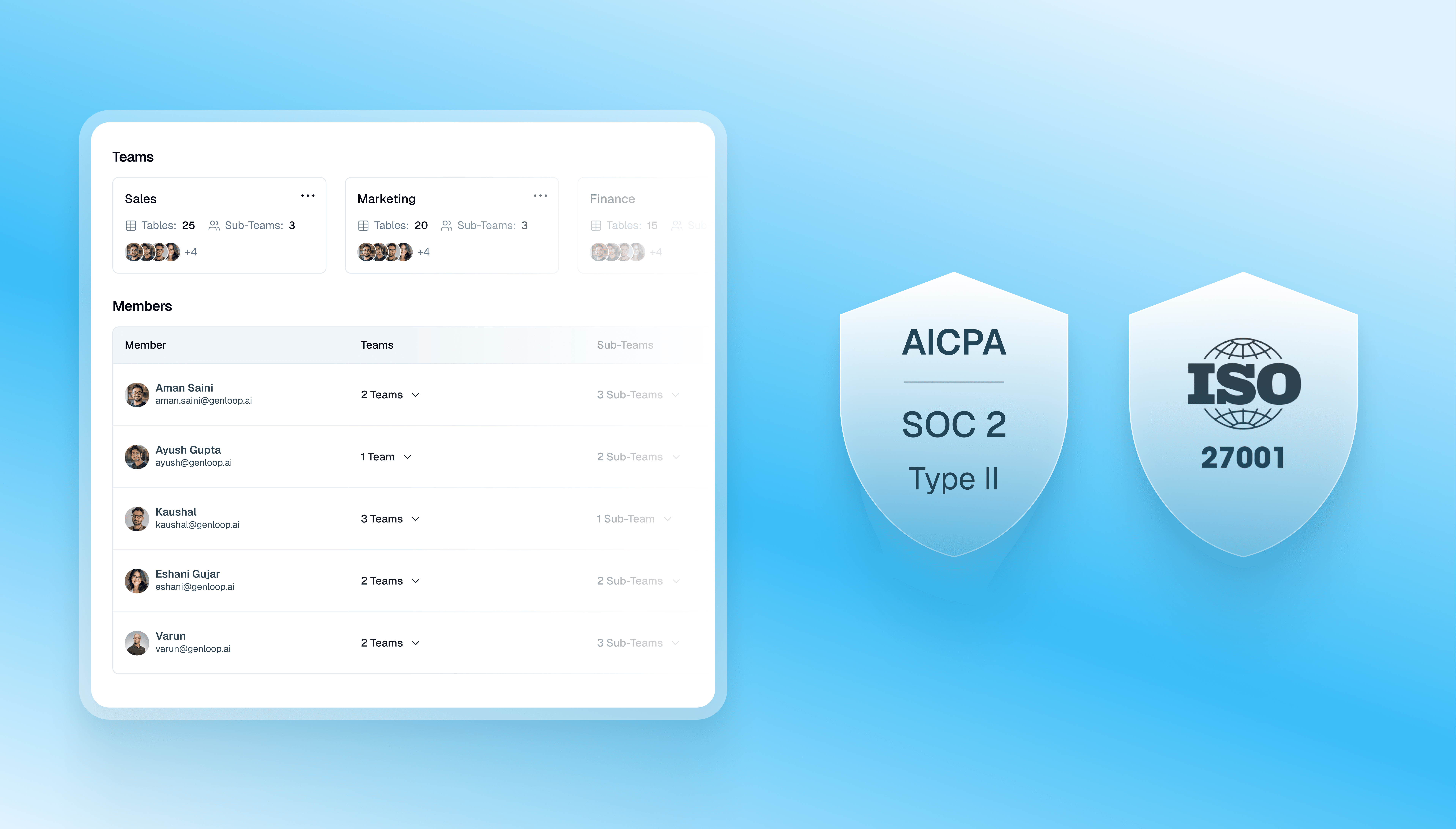 A blue-themed interface displaying a search bar and navigation icons at the top of the screen.