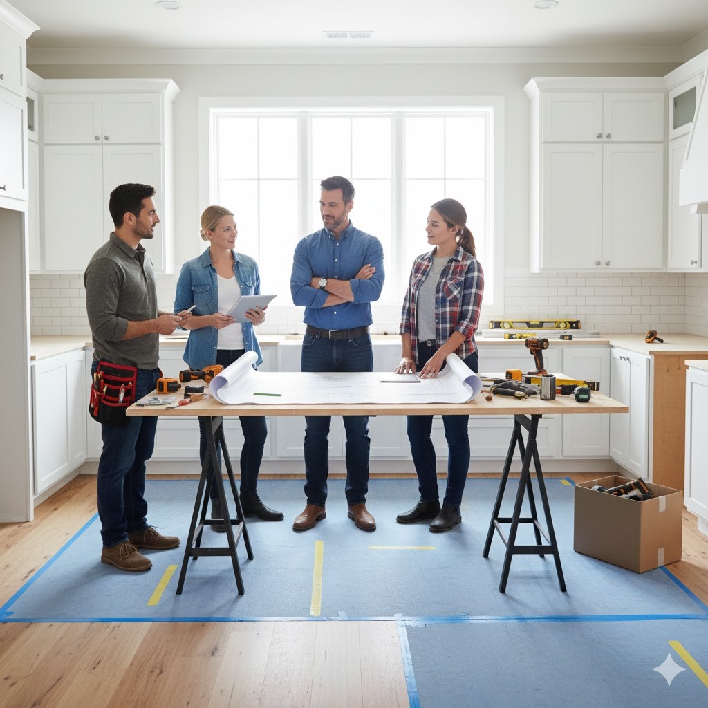 PEI Builder's crew talking about the process of kitchen remodeling in Auburn, CA