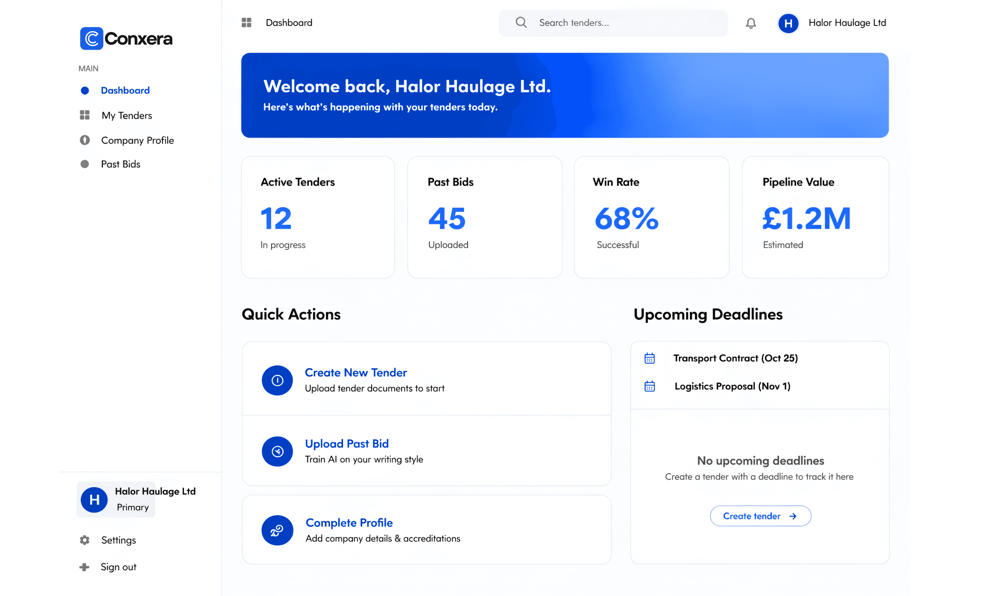 Business dashboard showing revenue, deals, customer list, growth chart, and new activity.