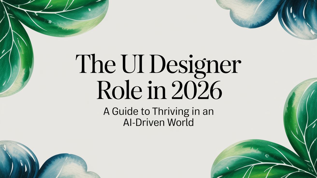 The UI Designer Role in 2026 A Guide to Thriving in an AI-Driven World