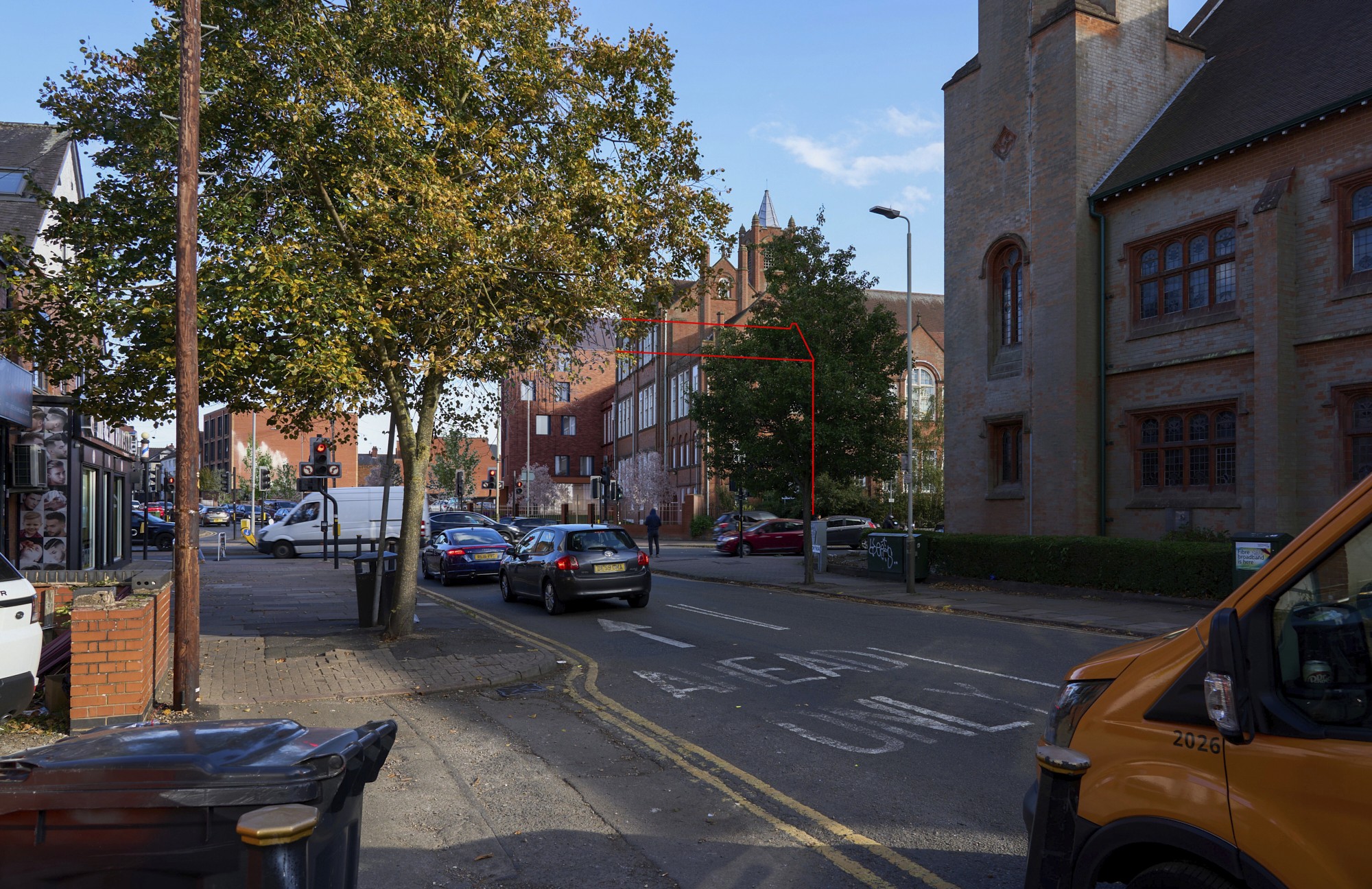Verified view of proposed residential scheme at Bruce Street, Leicester
