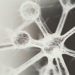 Abstract neural network visualization representing mental performance tracking in Eternal