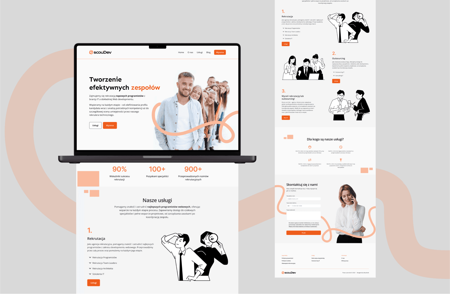 Logo displayed on a laptop screen with a website