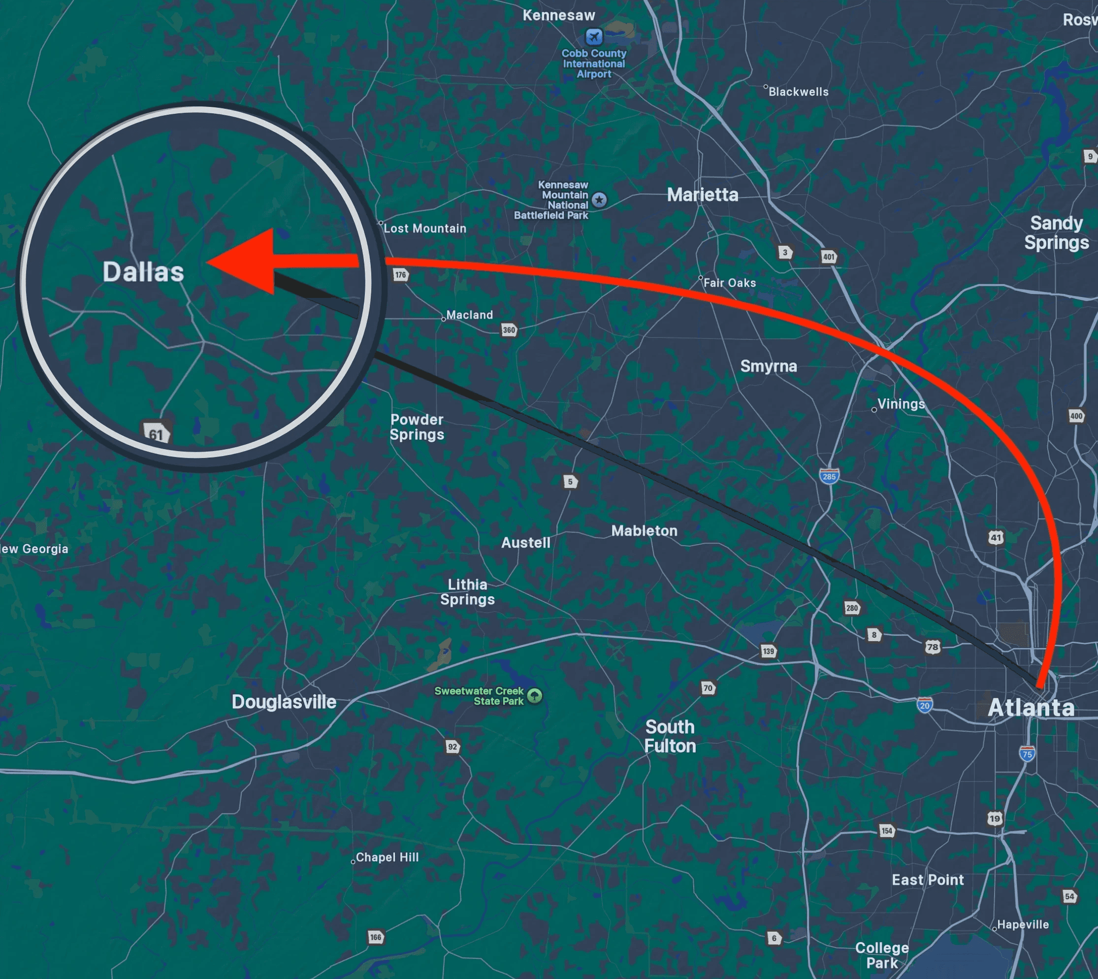 Map of Atlanta