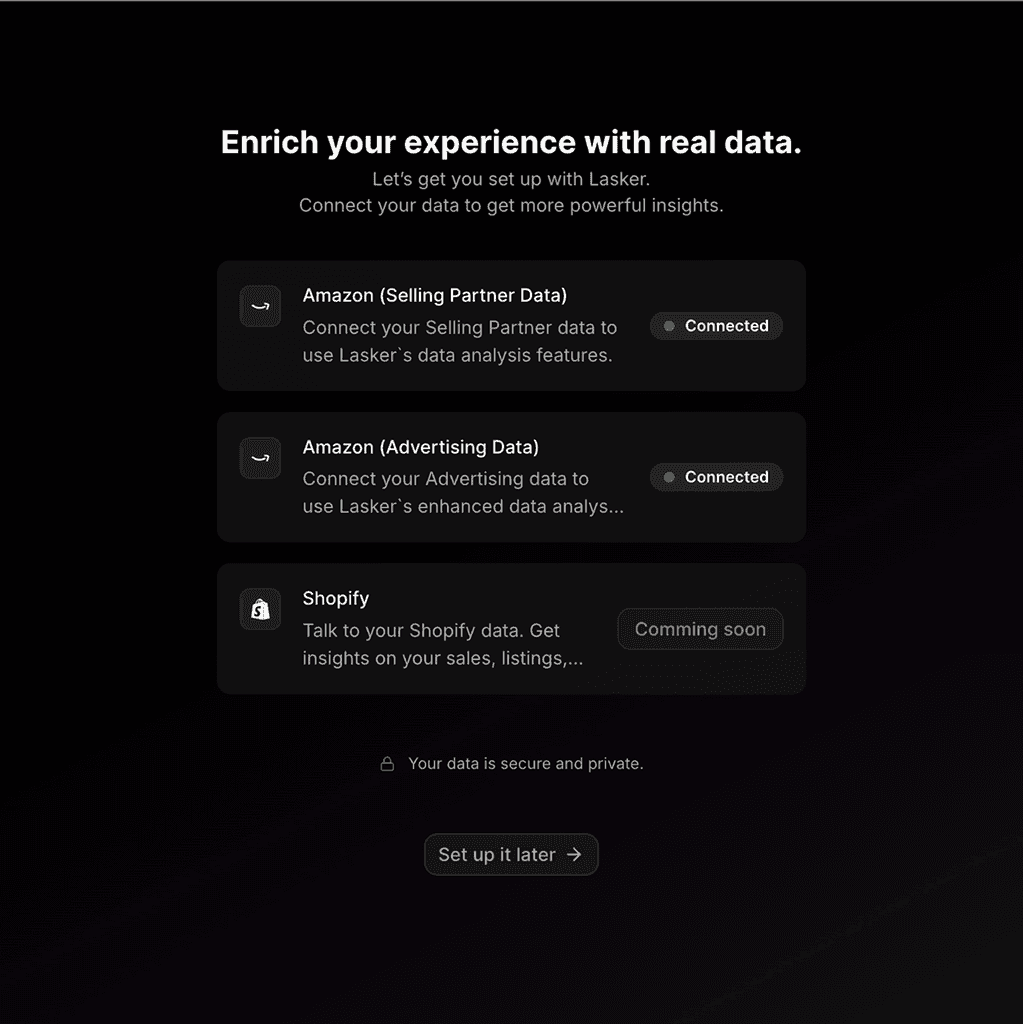 lasker.ai amazon connection
