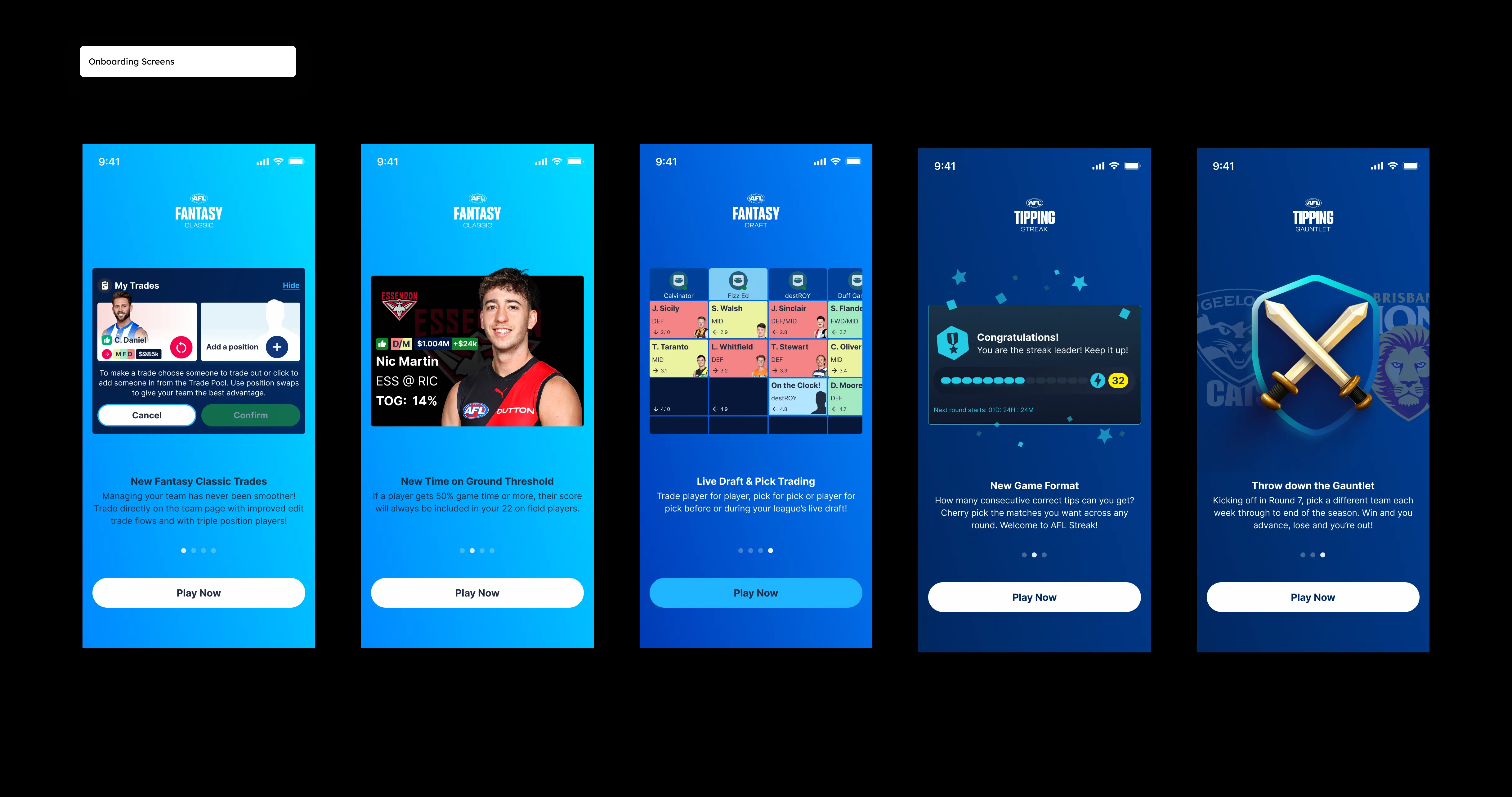 Onboarding Screens - Arturo Martin 2025